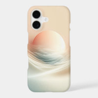 Ethereal Soft Sunrise Waves Aesthetic - Minimalist