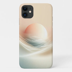 Ethereal Soft Sunrise Waves Aesthetic - Minimalist iPhone 11 Case