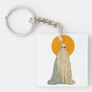 Ethereal Specter Against Full Moon Keychain
