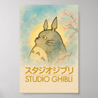 Ethereal Totoro Blossom Poster