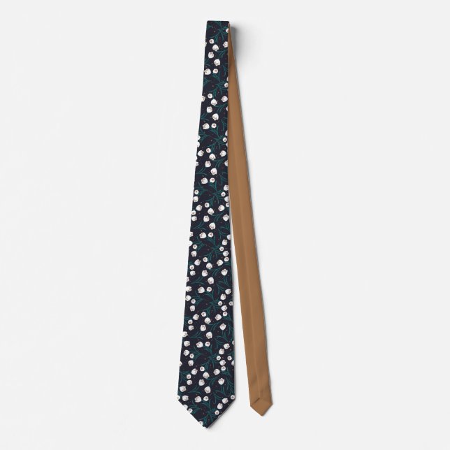 Ethereal Tulip Harmony Abstract Floral Pattern Tie (Front)