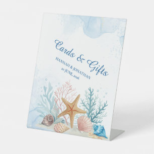 Ethereal Under the Sea Coastal Wedding Pedestal Sign