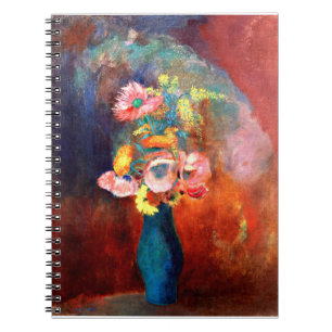 Ethereal Vase of Flowers, painting by Odilon Redon Notebook