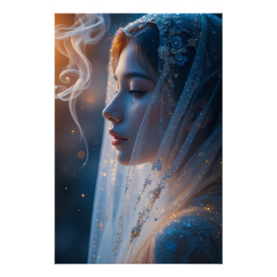 Ethereal Veiled Glow Poster
