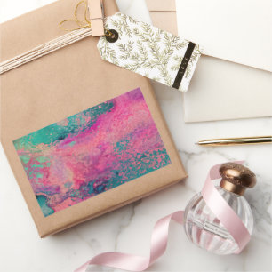 “Ethereal Vellum” – Pink Teal Blue Abstract    Sticker