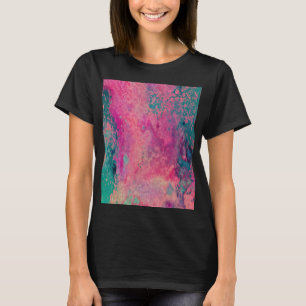 “Ethereal Vellum” – Pink Teal Blue Abstract    T-Shirt