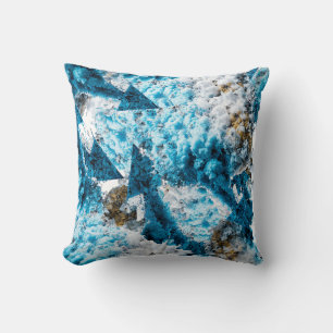 Ethereal Velocity: Geometric Cloud & Arrow Fusion Throw Pillow