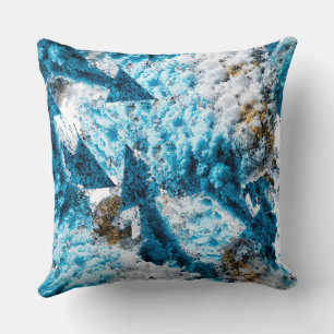 Ethereal Velocity: Geometric Cloud & Arrow Fusion Throw Pillow