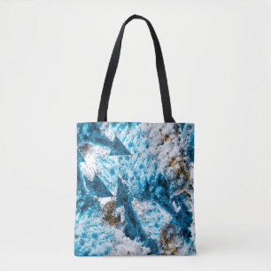 Ethereal Velocity: Geometric Cloud & Arrow Fusion Tote Bag