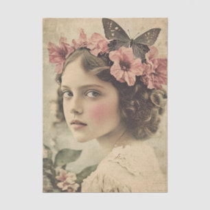 Ethereal Vintage Floral Fairy Decoupage Tissue Paper