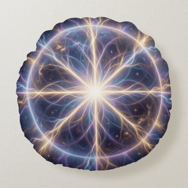 Ethereal Vision – Beyond Reality.71 Round Pillow (Front)