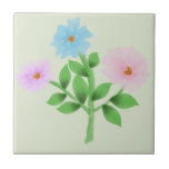 Ethereal Watercolor Wildflower Bouquet - Pastel Fl Tile<br><div class="desc">A delicate, hand-painted digital watercolor illustration featuring a trio of ethereal wildflowers in soft shades of sky blue, misty purple, and blush pink. This botanical piece captures the fluid transparency of traditional watercolor with a modern, clean aesthetic. Perfect for cottagecore lovers, nursery decor, or anyone who appreciates the quiet beauty...</div>
