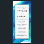 Ethereal Wave Wedding Ceremony Program Beach<br><div class="desc">Ethereal Wave Wedding Ceremony Program Beach Island Day of Stationary. Part of the Ethereal Wave Collection V01</div>