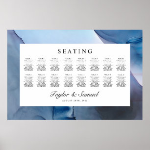 Ethereal Wave Wedding Seating Chart V06