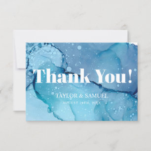 Ethereal Wave Wedding Thank You Cards V07