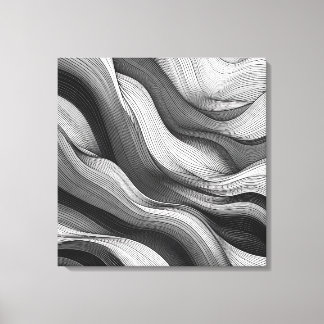 Ethereal Waves: A Dance of Light and Shadow Canvas Print