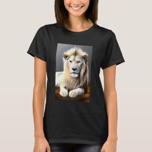 Ethereal White Majestic Lion T-Shirt