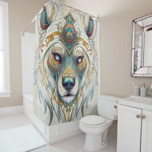 Ethereal White Wolf Portrait (In Situ)