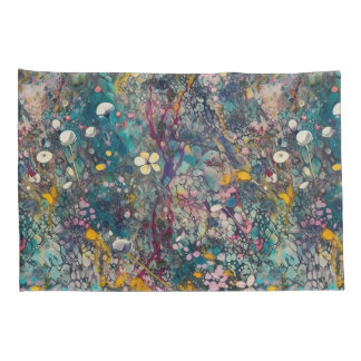 Ethereal Wildflower Dreams Abstract Art Design Pillowcase