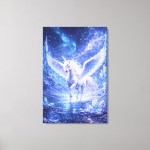 Ethereal Winged Unicorn of Light    ManJiangHong F Canvas Print