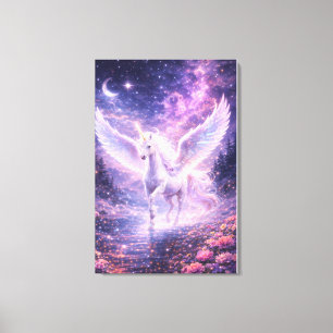 Ethereal Winged Unicorn of Light    ManJiangHong F Canvas Print