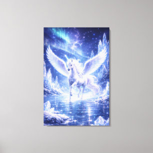 Ethereal Winged Unicorn of Light    ManJiangHong F Canvas Print