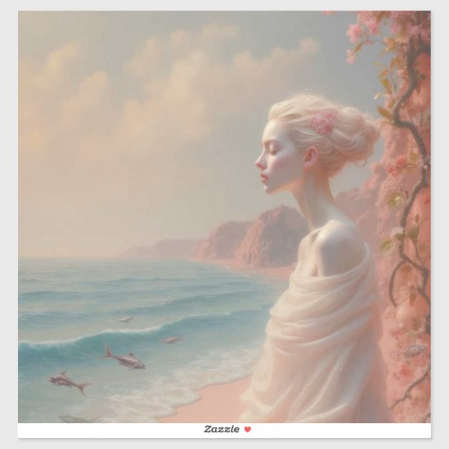 Ethereal Woman on Dreamy Beach (Sheet)