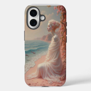 Ethereal Woman on Dreamy Beach iPhone 16 Case