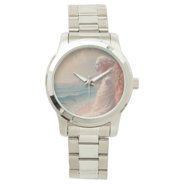 Ethereal Woman on Dreamy Beach Watch (Front)