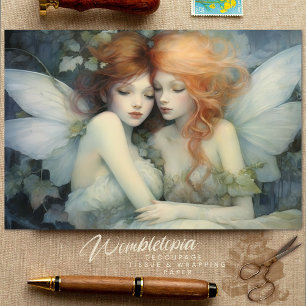 Ethereal Woodland Fairies Sleeping Postcard
