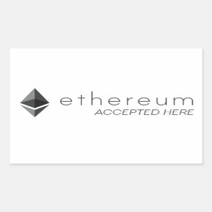 Ethereum Accepted Here Rectangle Stickers