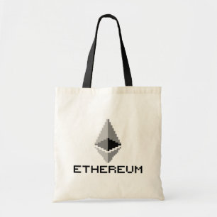 Ethereum ETH 8-Bit Logo   Tote Bag