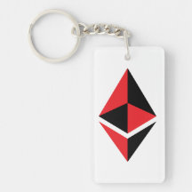 Ethereum ETH Black & Red Logo | Keychain