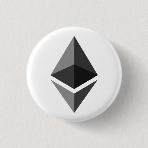 Ethereum (ETH) Cryptocurrency Blockchain 1 Inch Round Button