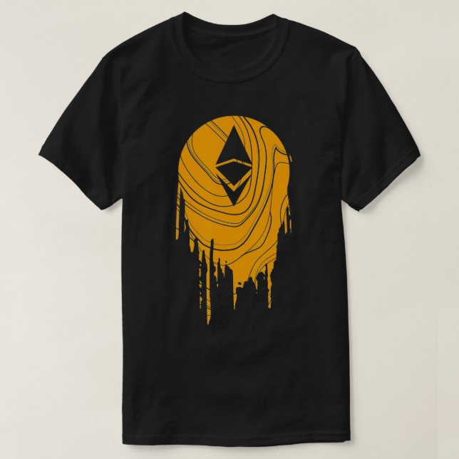 Ethereum ETH Cryptocurrency Trading Coin Blockchai T-Shirt (Design Front)