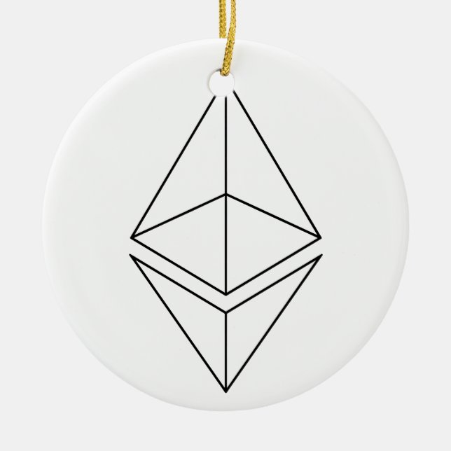 Ethereum Eth Logo Symbol Crypto Christmas Ornament (Front)