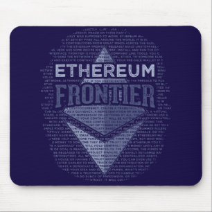 Ethereum Frontier Grunge dark blue mouse pad