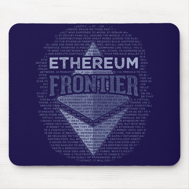 Ethereum Frontier Grunge dark blue mouse pad (Front)