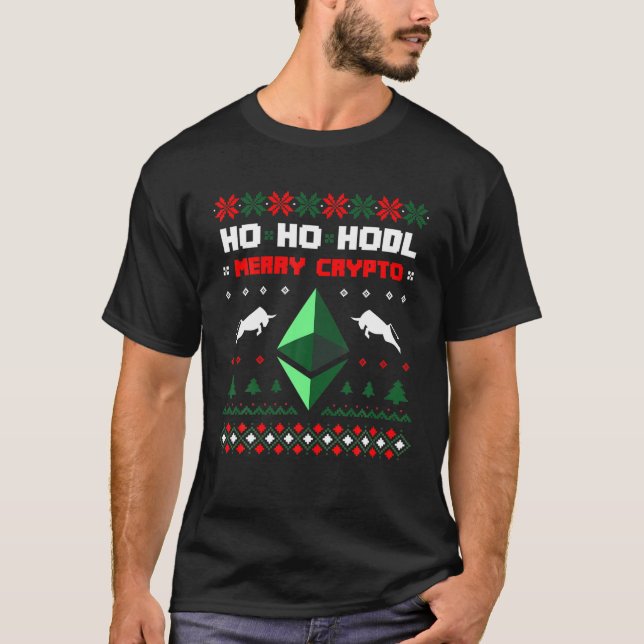 Ethereum Funny Vilain Sweat de Noël Design Rétro (Devant)
