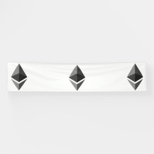 Ethereum Grey Icon 2.5x12 Vinyl Banner