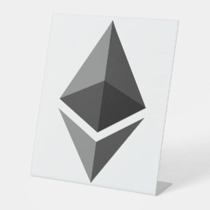 Ethereum Grey Icon Pedestal Sign