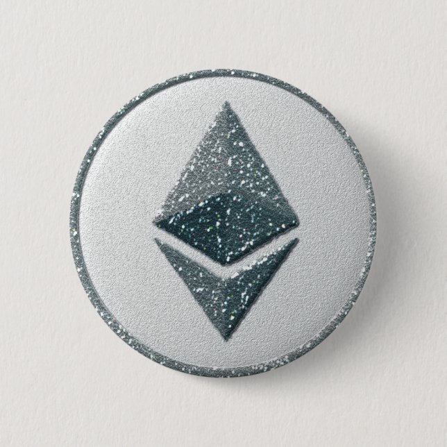 Ethereum logo 2 inch round button (Front)
