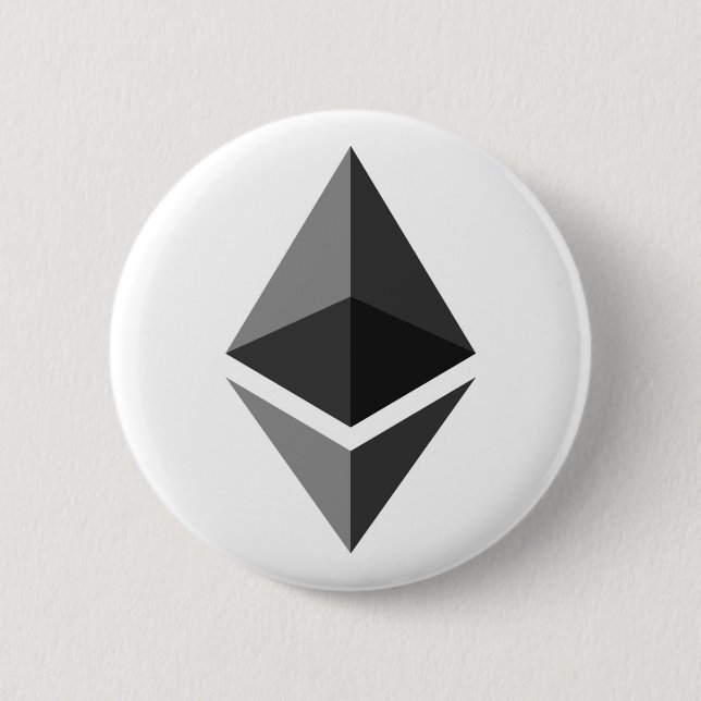 Ethereum Logo Symbol 2 Inch Round Button (Front)