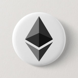 Ethereum Logo Symbol 2 Inch Round Button