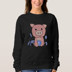 Ethereum Piggy Bank Hodl Coins Hold Digital Sweatshirt