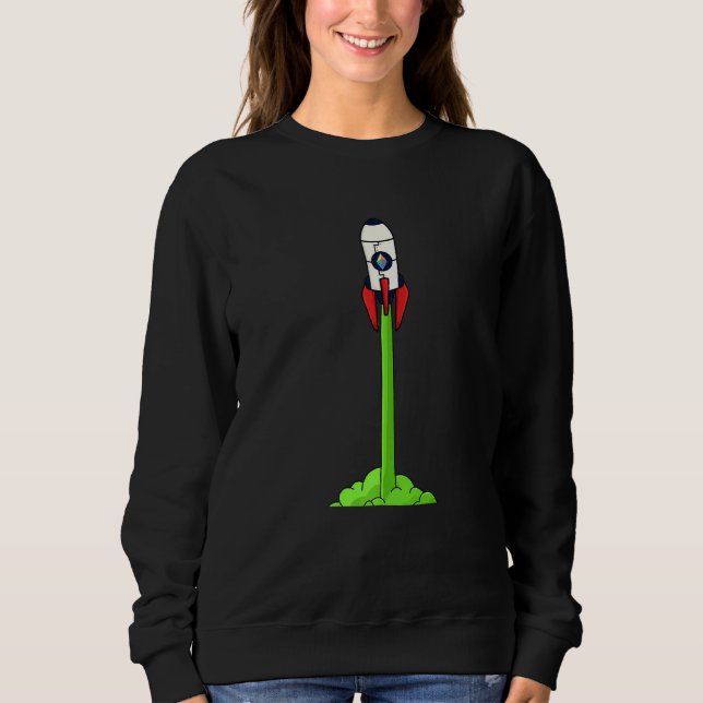 Ethereum Rocket Pump Green Candle Eth Cryptocurren Sweatshirt (Front)
