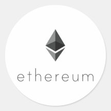Ethereum Round Text Sticker