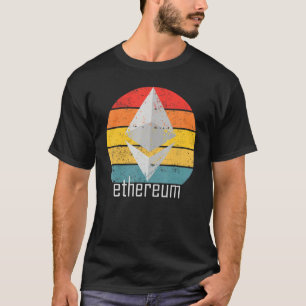 Ethereum Sunset Cryptocurrency Eth Distressed Cryp T-Shirt