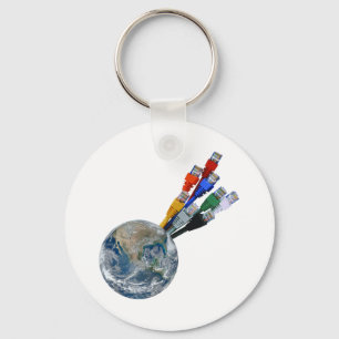 Ethernet Network Connected Earth Keychain