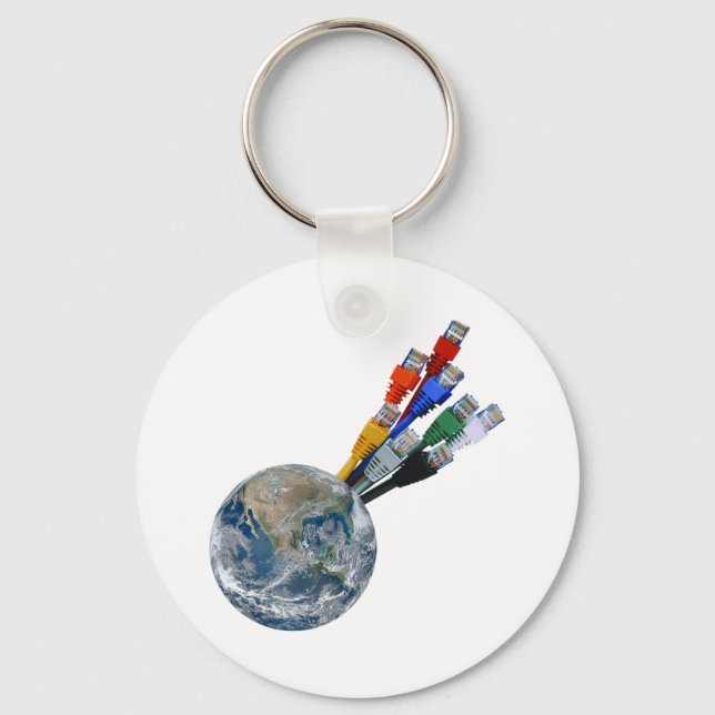 Ethernet Network Connected Earth Keychain (Front)